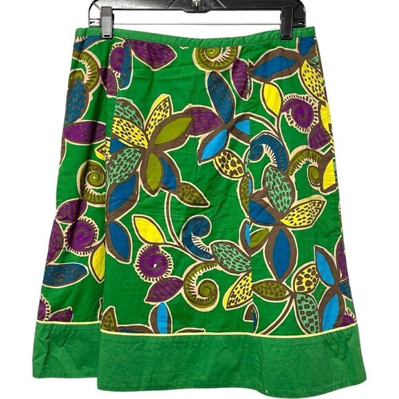 BODEN Floral Vibrant Green Skirt 10R - Picture 5 of 7